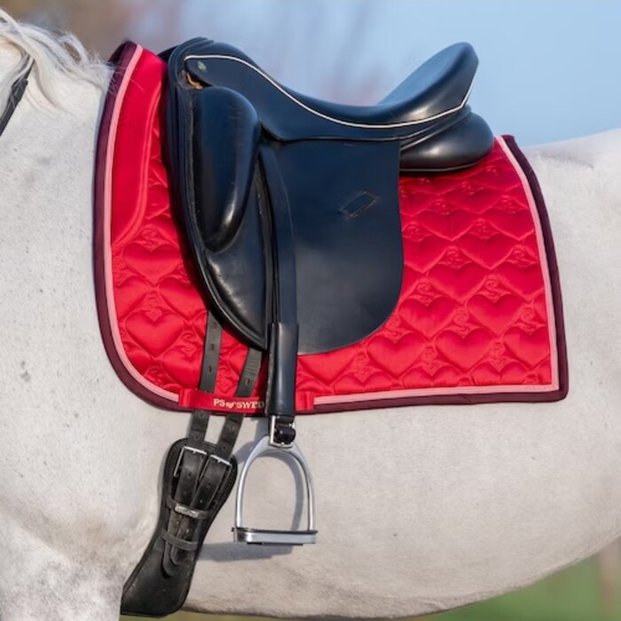 2024 PS of Sweden Heart Dressage Saddle Pad 1110-092 - Red Heart